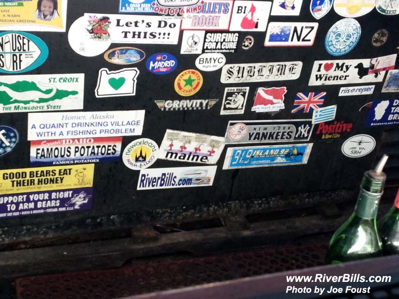 RiverBills Sticker Sighting. 